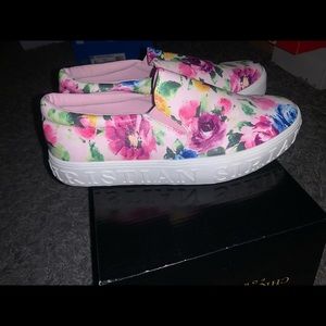 Christian Siriano Floral Slip On Shoes